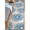 World Rug Gallery Modern Floral Circles Design 2'x10' Blue Runner Rug 9099BLUE2X10 - alternate 1